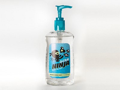 Germ Ninja germs hand sanitizer labeldesign ninja product photography