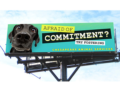 Try Fostering Billboard 1 of 2 animal shelter billboard design dogs outdoor advertising