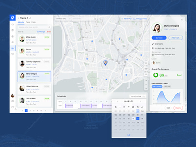 Location based Team Management SaaS for Hong Kong clients app design gis map pc saas ui ux
