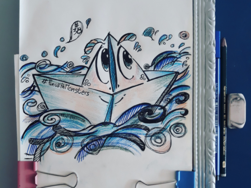 Paper ship... graphicdesign doodle draw art illustration