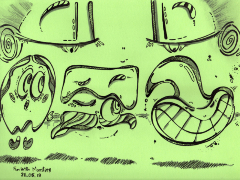 A new crazy teacher in school !! comics graphic design characterdesign monster doodle art teacher school illustration
