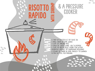 Recipe food illustration italian linear recipe