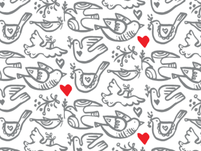 Peace doves wrapping paper