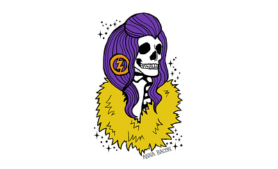 Lightning affinity affinity designer design fashion faux fur graphic design illustration lightning punk purple skeleton skull sparkle style tshirt tshirt art tshirt design vector violet yellow