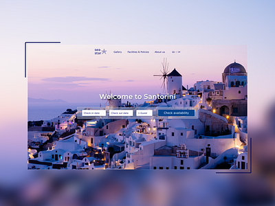 Imaginary homepage of imaginary sea star hotel adobe xd adobexd homepage design hotel ui ux