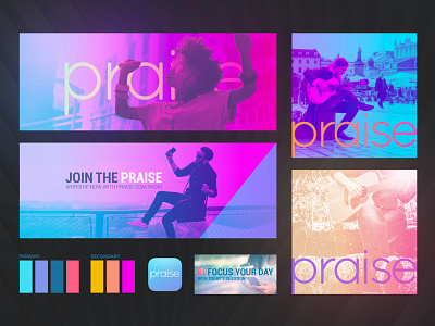 Praise.com Visual Branding branding design duotone