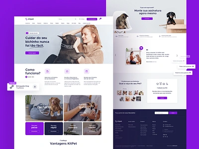 Kitpet Landing Page animal cat dog ecoomerce landingpage pet pet shop pet store petshop store ui website