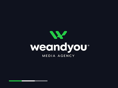 Logo We And You agency black brand branding flat green logo logo design logomark logotipo logotype mark marketing minimal symbol