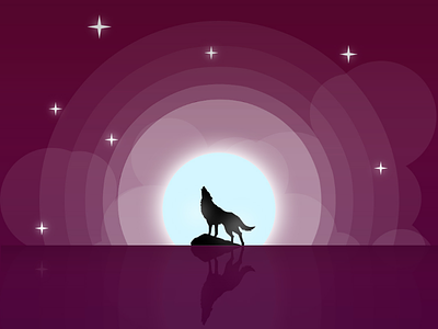 Night wolf 🖤 paint wolf