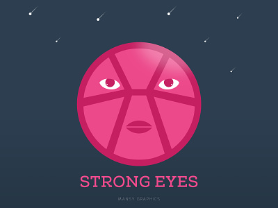 Strong Dribbble Eyes design dribbble icon illustration ui ux