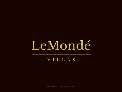 LeMonde Villas bar branding design icon logo orange typography ui