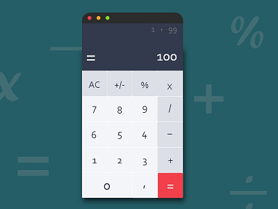 Calculator challenge daily ui