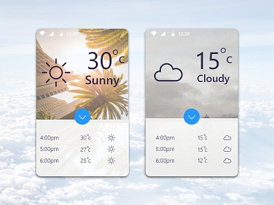 Weather UI challenge daily ui