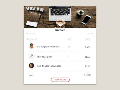 Invoice challenge daily daily ui challenge design ui ux