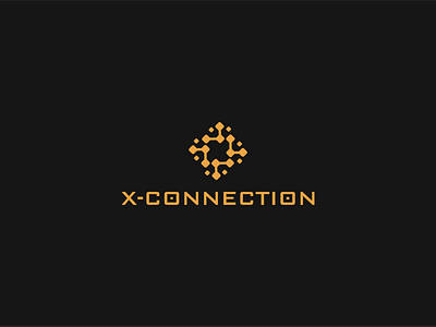 X Connection app branding computer connection design flat icon initial internet letter x logo negative space vector web website