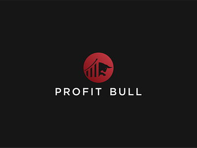 Profit Bull bank branding bull company corporate design finance flat icon internet logo profit successful vector