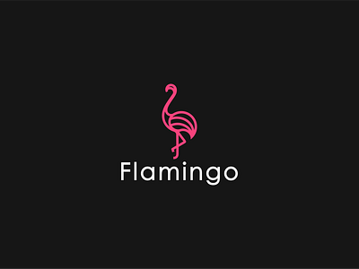 Flamingo app beauty bird brand branding computer design flamingo flat icon illustration internet line logo minimalist modern monoline simple smart vector