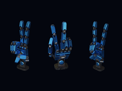 Robot Hand Pose🤖✌🤘 3d 3d animation 3d icon 3d illustration animated blender blender3d gundam hand hands isometric isometric illustration mecha mecha hand robot vr
