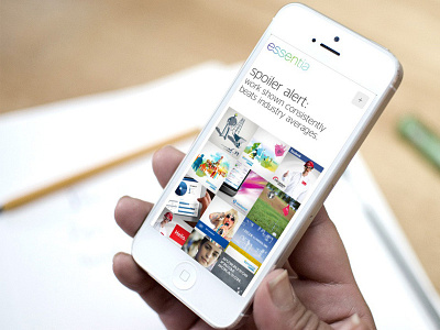 essentia creative mobile site
