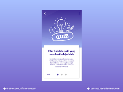 Simple Education App Intro [Indonesian] adobe xd app design ui ux web design