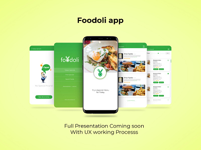 Foodoli App Presentation app food and drink ui design ux uxdesign