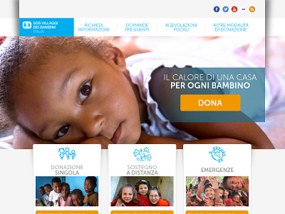 SOS Villaggi dei bambini charity children donations web design