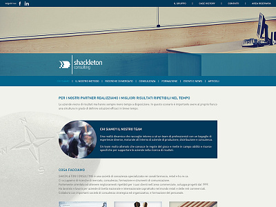 Shackleton Consulting blue consulting design web design