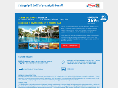 Landing page Viaggi Dpiù