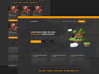 Upgrader.io | Alt Account Store account account selling design gaming website illustration minecraft shop store ui ux