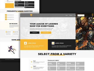Smurfers - League of Legends Accounts account selling design gaming hosting illustration logo sales ui ux