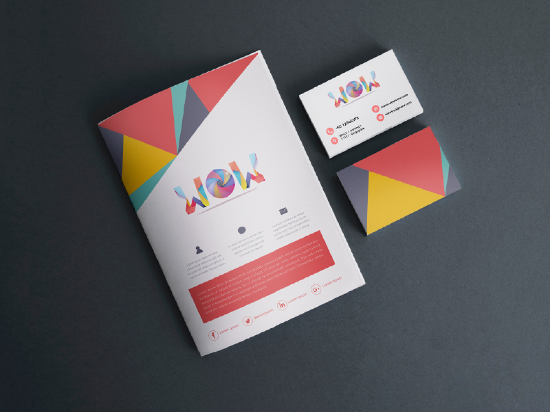 WOW SME Logo, Namecard, Newsletter Design layoutdesign layout media retro cinema cinematic color businesscard namecard newsletter logo design