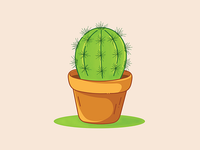 Cactus | Garden | Weekly Warm-Up art botanical cactus colors debut drawing garden green illustration vector warmup weekly challenge