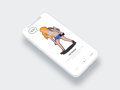 On boarding Illustration apps design character art character concept culinary design illustration mobile app onboarding tourists ui vector woman