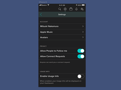 Daily UI :: 007 Settings