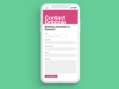 Daily UI :: 028 Contact Us app dailyui design ui uidesign