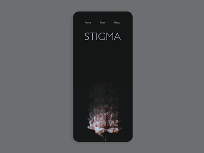 Stigma black blur flower illustrator landingpage minimal mobile modern photoshop uidesign uxdesign webdesign