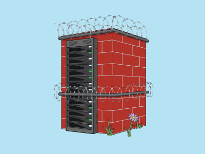 Brick Server Housing - The Big Bad Breach big bad wolf brick cybersecurity nursery rhyme secure security server three little pigs