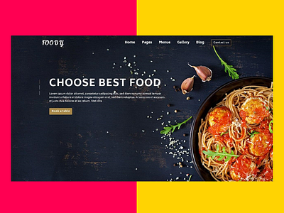 Food kitchen website banner design illustration illustrator ui uidesign uiux uiuxdesigner user interface design ux uxdesign