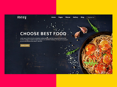 Food kitchen website banner