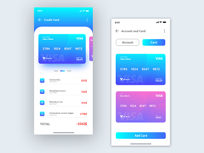 Banking app design