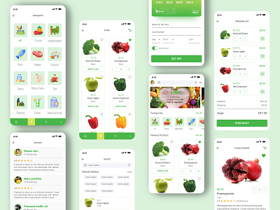 Grocery Shopping App app design grocery app grocery delivery grocery online grocery store mobile app shopping typography ui uiux ux web