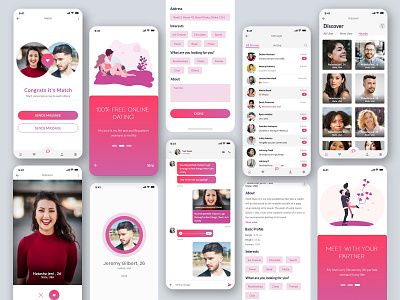 Dating App full ui Design app dailyui dashboard dating app dating website design fuckking app meetup mobile app ui uiux ux web