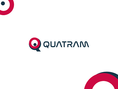 Quatram brand colorful company logo creative design latter logodesign q logo simple ui uiux