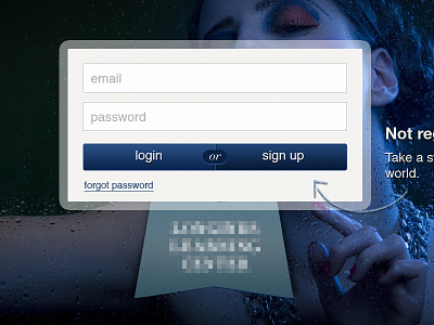 Login or sign up blue button form login register signup ui