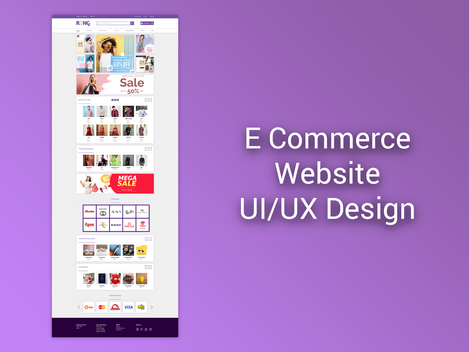 Rong (E Commerce Website) by Zubayer-Al-Mahmud (Zubayer) on Dribbble