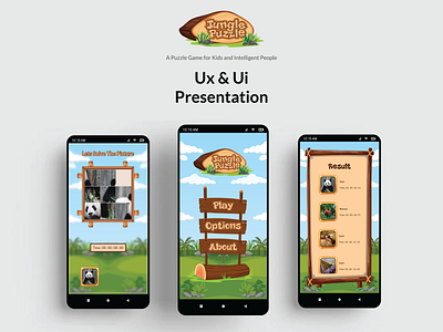 Jungle Puzzle (Android Application) android app ca case study design game graphic design logo ui ux