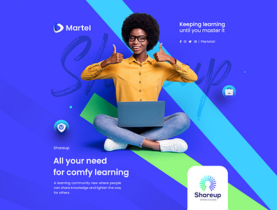 shareup 3d animation blue brand brand identity branding color creative design graphic graphic design illustration logo love martel motion graphics ui ux vector