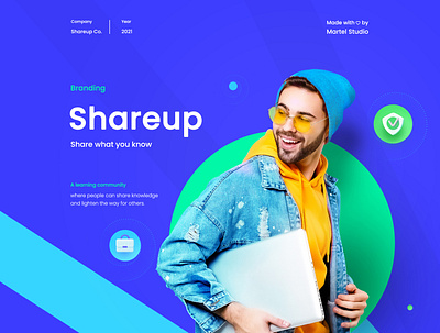 Shareup Brand 3d animation blue brand brand identity branding color craeative design graphic design illustration logo love martel motion graphics ui ux vector