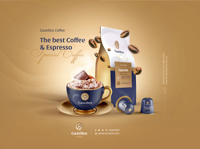 Gazelleu | The best Coffee & Espresso brand brand identity branding coffee design graphic design illustration logo ui ux vector