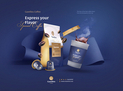 Gazelleu | The best Coffee & Espresso brand brand identity branding coffee design graphic design illustration logo ui ux vector
